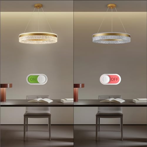 Lámpara Colgante LED Comedor Regulable 36W Oro 7