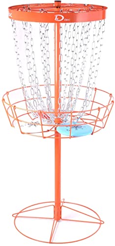 Pro 24-Chain Portable Disc Golf Basket- Disc Golf Target with Storage Bag,3 Discs,Orange - Thumbnail 5