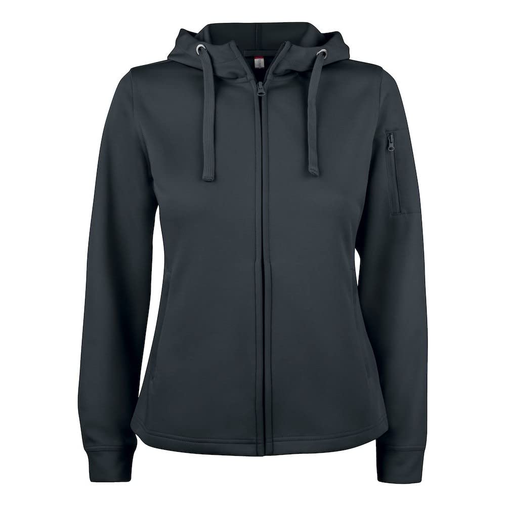 CliQue Womens/Ladies Basic Active Full Zip Hoodie (XXL) (Black)