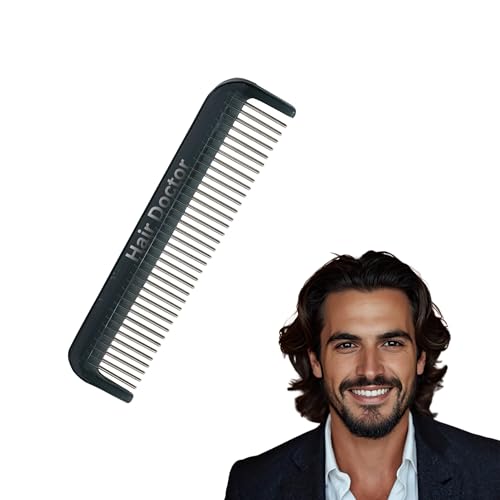 Peigne à cheveux rotatif design noir fumé Hair Doctor 12,7 cm