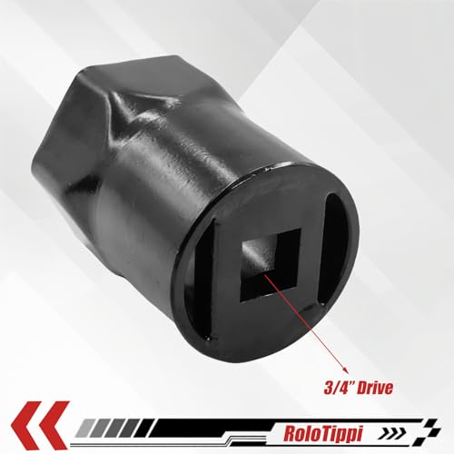 Image of 2-1 /4-Inch 6 Point Wheel Bearing Locknut Socket, 3 /4-Inch Drive, for Axle Nut Socket, Remove and Install Wheel Bearing Nuts, Carbon Steel, Powder-Coated (2-1 /4 inch 6PT, 3 /4 inch Drive)