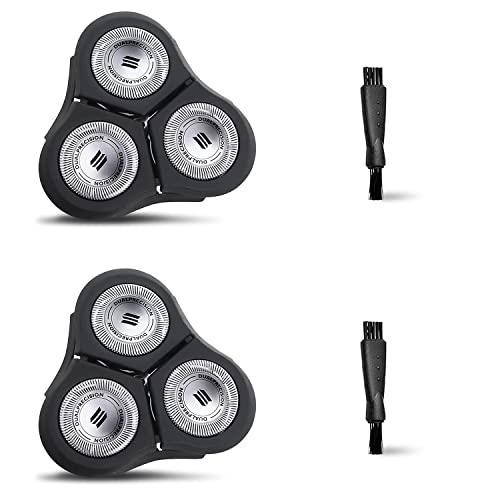 RQ11 Replacement Heads Fit for Norelco SensoTouch 2D Shavers,1150x, 1160x,1170x,1180x,Easy To Replace,Upgrade OEM Blades，2 head