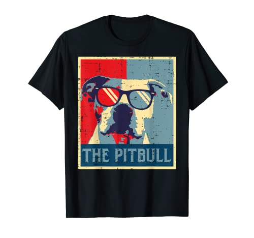 The Pitbull Retro Poster Vintage Pittie Dog Lover Owner Gift T-Shirt