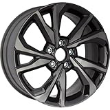 Factory Wheel Replacement New 18' 18x8' Smoked and Machined with Black Pockets Wheel Rim for 2017-2021 Honda Civic | ALY64108U46N | Direct Fit