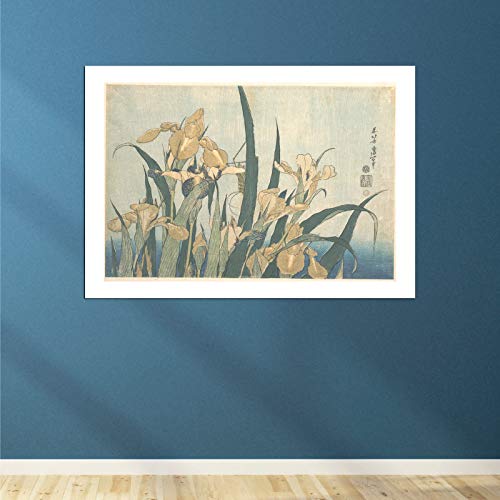 Impression artistique Katsushika Hokusai Grasshopper Iris format XL sans cadre - 4