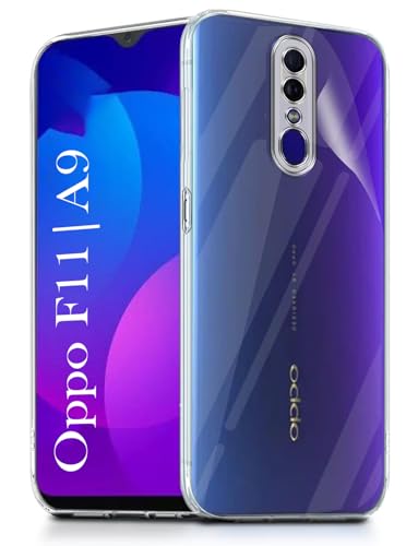 Image of Jkobi Back Cover for Oppo A9 | Oppo F11 (Silicone Clear Shockproof Case with Camera Protection | Soft and Flexible | Transparent)