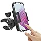 Hama Telefonhalterung für Fahrrad, für Mountainbike, Motorrad, Roller, kompatibel mit Smartphones mit Einer Breite von 5 bis 9 cm, um 360 Grad drehbar, Schwarz
