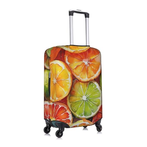 watercolor citrus slices oranges Elastic Travel Luggage Cover Travel Suitcase Protective Cover3
