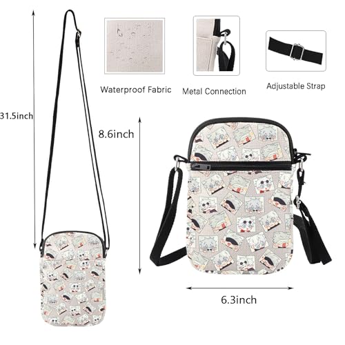 WUSUANED JJK Anime Crossbody Bag Anime Inspired Gift Manga Character Lover Shoulder Bag2