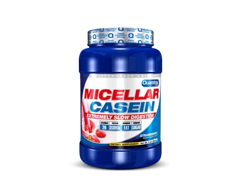 Quamtrax Nutrition   Micellar Casein (Caseína Micelar)   2 lb   Sabor Fresa   Alto contenido proteico, absorción lenta y recuperación muscular