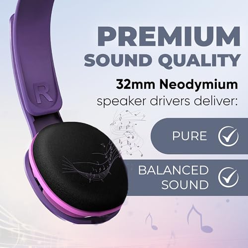 PHILIPS Kids Headphones with Cord, On-Ear Wired Headphones for Kids with Comfortable Fit & Clear Stereo Sound, 85dB Volume Limiter Headset for School/Tablet/iPad/Kindle, Ideal for Girls & Toddlers - Image 4