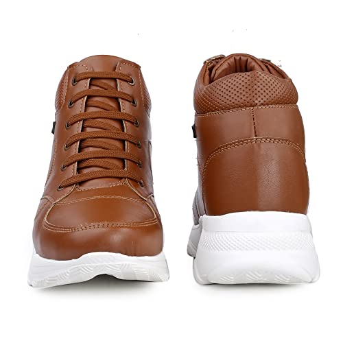Image of YUVRATO BAXI 3 Inch Hidden Height Increasing Casual Outdoor Sneakers Boots.Height Elevator Boots