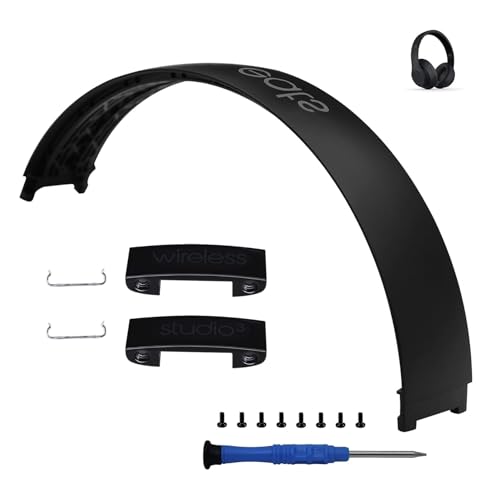 Studio 3 Replacement Headband & Hinge Replacement for Beats Studio3 Headphone,Durable Parts Accessories Repair Kit Set(Matte Black)