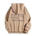 FOCLMP Dear Person Behind Me Hoodie Sweatshirts Letter Pullover Tops Trendy Comfort Sweatshirts Cute Fall Fashion Clothes Sweatshirts for Teen Girls Preppy Khaki 2X