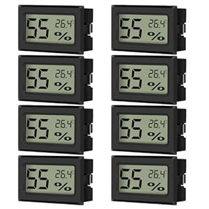 EEEKit 8 Stuks Digitale Thermometer Hygrometer, Binnen Temperatuur & Vochtigheidssensor voor Huis Kantoor, Celsius