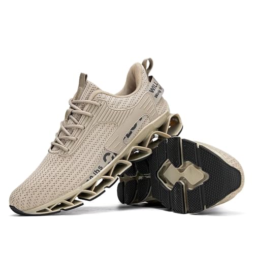 Image of Vooncosir Men's Fashion Sneakers Breathable Mesh Running Shoes Blade Non Slip Soft Sole Casual Athletic Walking Shoes