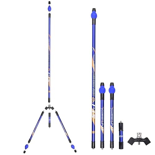 ZSHJGJR Archery Balance Bar Set 5/12/30 inch Carbon Fiber Bow Stabilizer Kit Includes Main Rod Side Rod Extend Rod with Rubber Stabilizer Ball & Counter Weight for Recurve Bow & Compound Bow (Blue)