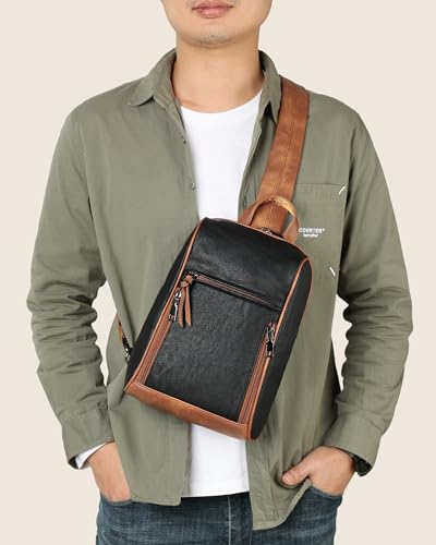 FADEON Sling Bag for Women Crossbody Purse Sling Bags, Designer Sling Purses Medium Travel Multi-Pocket Sling Backpack2