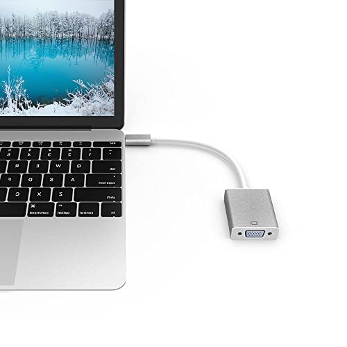Bincolo Usb-C To Vga Adapter, Usb 3.1 Type C (Thunderbolt 3) To Vga Converter Compatible With Macbook Pro, New Macbook, Macbook Air 2018, Dell Xps 13/15, Surface Book 2 And More (Gray) #TOP4