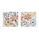 Intelligent Design, Sweet Florals 2 Piece Set Wall Art - Hand Embellished Canvas, Modern...