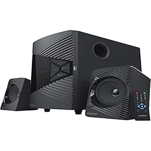 Creative SBS E2500 Leistungsfähiges 2.1-Bluetooth-Lautsprechersystem mit Subwoofer für Computer und Fernseher, Schwarz