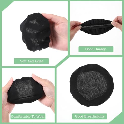 Fundas de tela para auriculares, 3 pares, ajustables de 1.96" a 4.3", lavables, algodón y nailon, protectores para auriculares contra sudor, cubiertas de tela para orejas miniatura 6