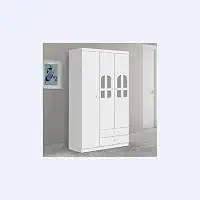 Guarda Roupa de Bebê 3 Portas 2 Gavetas Alvin