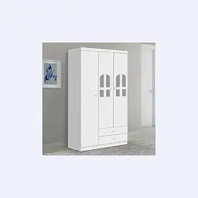 Guarda Roupa de Bebê 3 Portas 2 Gavetas Alvin
