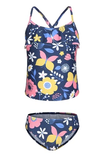 Image of Girls Two Piece Swimsuits Tankini Bathing Suit for Kids Hawaiian Swimwear Set 3-16 Years