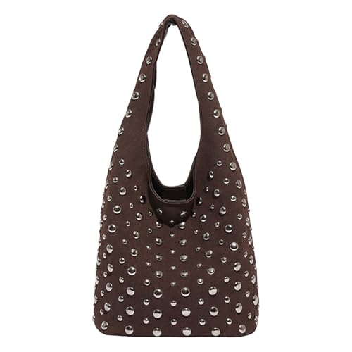 Imagen de Elegante bolso hobo con tachuelas Y2K Remaches Bolso bandolera para mujer