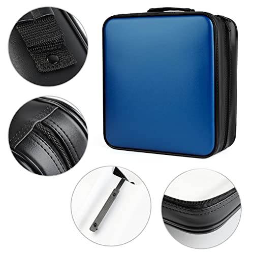 Timcorr Cd Case Dvd Holders Storage - 432 Capacity Portable Disc Organizer & Cd Wallet Binder Sleeve Holder For Car Travel | Media (Blue) #TOP3