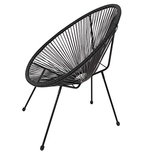 Homen 3-Piece Outdoor All-Weather Patio Conversation Bistro Set Plastic Rope #TOP3