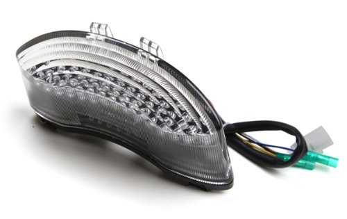 Motodynamic Integrated Sequential Led Tail Lights Clear Lens For 2006-2012 Triumph Daytona 675 2008-2012 Street Triple Sprint Gt #TOP1