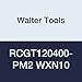 Walter Tools RCGT120400-PM2 WXN10 Carbide Tiger-Tec Positive Indexable Turning Insert, Round Corner Radius, 1/2" IC, 3/16" Thick, 0.030" - 0.120" Depth of Cut (Pack of 10)