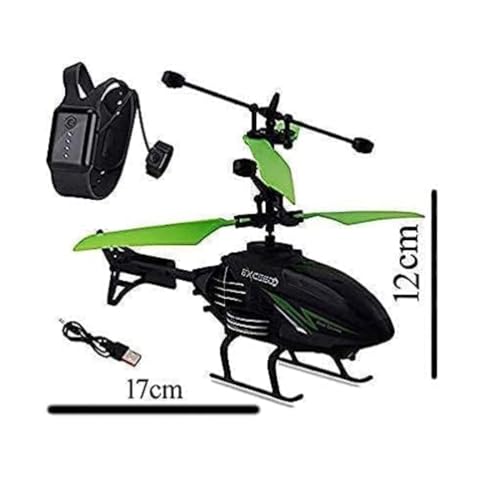 Image of RC Helicopter Toy with Watch Remote Control, Best Drone, for Kids (Multicolour) Hand Sensor Flying Helicopter Toy for Kids,Pack of 1