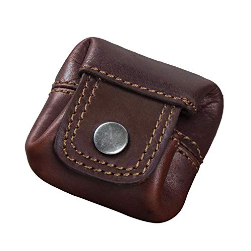 STILORD 'Varys' Leather Coin Purse Small Vintage Wallet Leather Coin Pouch Slim Men Women Genuine Cow Hide, Colour:Cognac Dark Brown