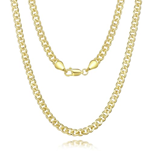 CROCHETFUN 14K Gold Cuban Link Chain