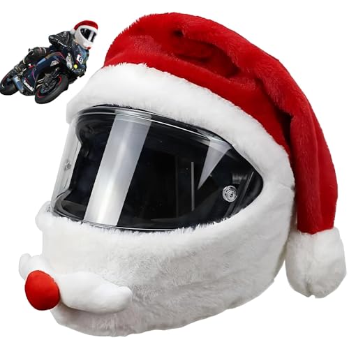 DAJASD Weihnachtsmütze Helm, Weihnachtsmann Motorradhelm Überzug,...