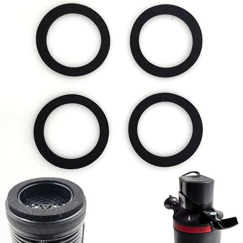 Image of xcivi 4PCS Foam Gaskets for Marineland Magnum ML90770 Canister Filter | 1.5in center bore, 2in OD 1 /8in thick, fresh & salt water safe, tool-free install, durable than stock seal