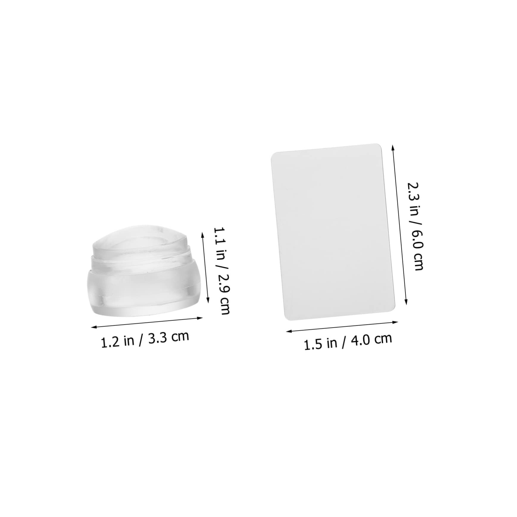 Healvian 9sets Timbratori Per Unghie Silicone Trasparente Con Raschietti Strumenti Per Manicure e Decorazioni Nail Art Facili Da Usare e Leggeri Per Creazioni Di Unghie Uniche