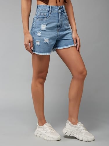 Miss Chase blue denim shorts – image 3