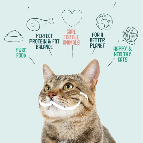 YARRAH Bio Katzenfutter Bröckchen Huhn 405g, 12er Pack (12 x 405 g)