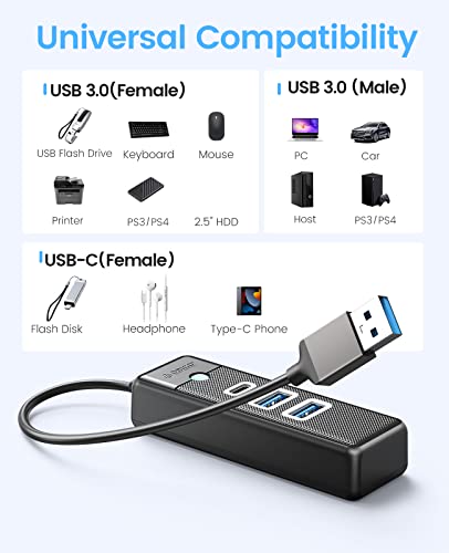 3-Port Orico USB Hub w/ 2x USB-A & 1x USB-C - image 3
