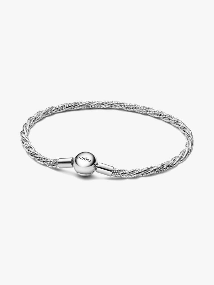 PandoraDamski Bransoletka Srebro próby 925 593757C00-20 20 cm | Bransoletka ze srebra wysokiej próby, kompatybilna z PANDORA Moments, biżuteria dla kobiet z pudełkiem prezentowym
