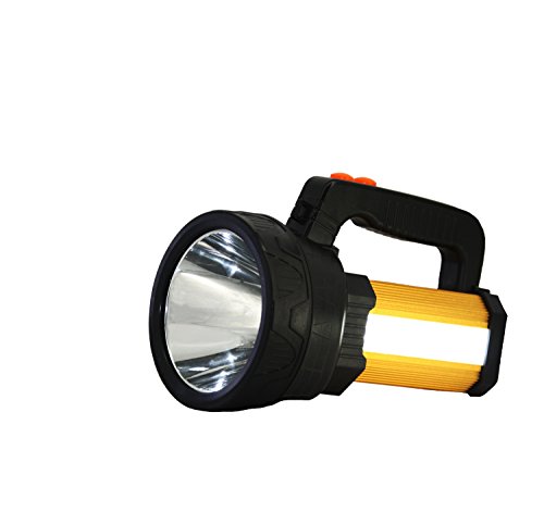 LED Rechargeable Spotlights, 10000 Lumes handheld Lightweight and Super Bright flashlights with 6 Light Model and USB OUTPUT as a Power Bank