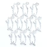 [HARU雑貨] レジン空枠 ウサギ 兎 立ち姿 ホワイトシルバー 10枚セット ts08 フレーム レジン アクセサリー 枠