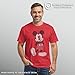 Disney mens Full Size Mickey Mouse Distressed Look T-shirt T Shirt, Red Heather, X-Large US