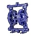 Air-Operated Double Diaphragm Pump, 1/2 in Inlet & Outlet, QBY-15Z, 4.4GPM & Max 115PSI, PTFE Diaphragm Pneumatic Transfer Pump for Petroleum, Diesel, Grease & Low Viscosity Fluids