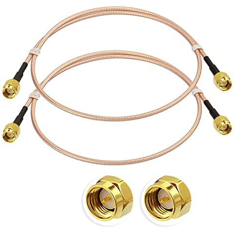 Superbat SMA Jumper Cable SMA Male to SMA Male Connector Cable 20inch RG316 Coaxial Cable for 3G 4G LTE WiFi Antenna Analyzer Router RTL SDR Dongle etc. 2-Pack Cover