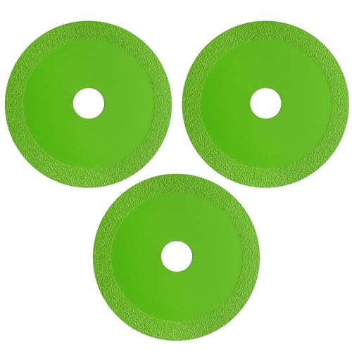 3 Piezas Disco de Corte de Vidrio, 115 mm x 22,23 mm Disco Corte Crista de Diamante Pulido Profesional Hoja de Sierra Fina para Cerámica Granito Mármol Azulejos Amoladora Angular